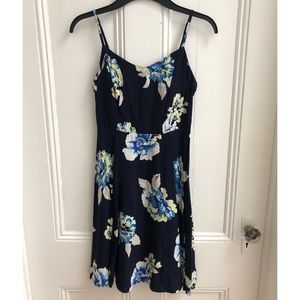 Old Navy Navy Floral Swing Dress